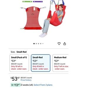 Red Patient Lift Sling